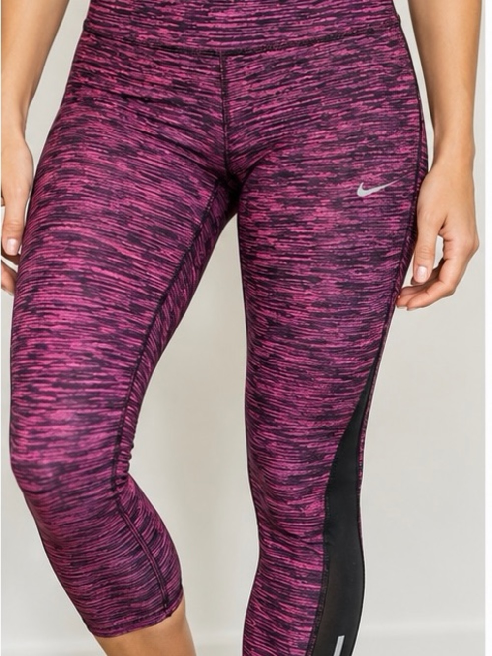 Nike Dri-FIT Purple Pink Space Dye Running Capris Leggings Small